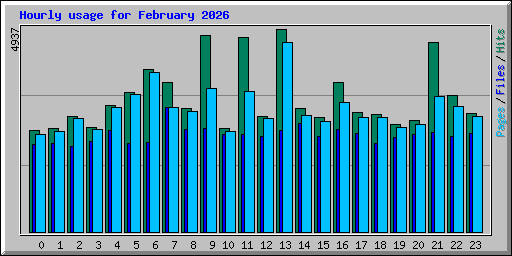 Hourly usage for February 2026