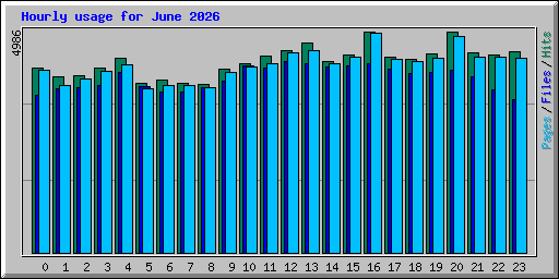Hourly usage for June 2026